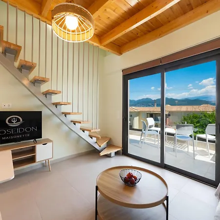 Poseidon Sea View Maisonette With Pool Сasa de vacaciones
